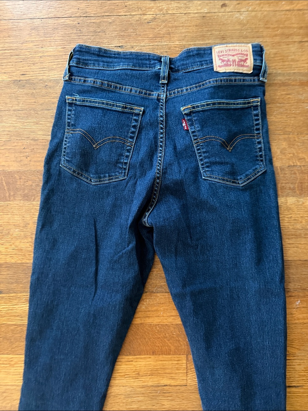 Levi's 721 Regular Fit Skinny Ankle Jeans Women's Size 29 Blue High Rise stretch